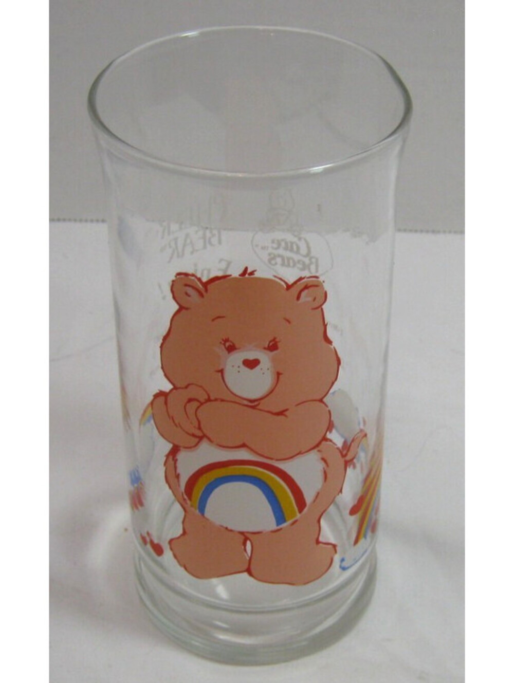 Vtg Cheer Bear glass Pizza Hut/Care Bears series 1983 Exc. cond.